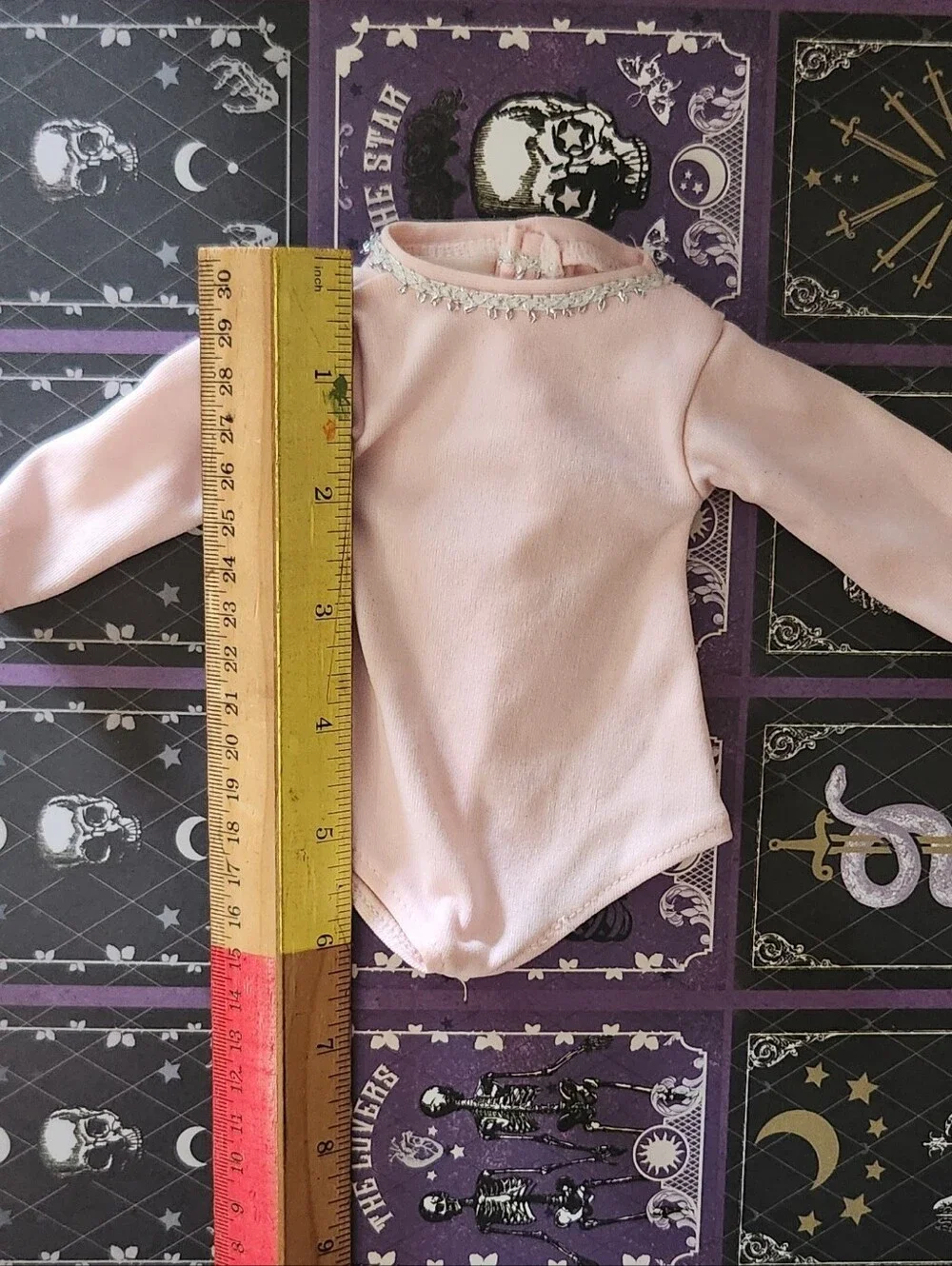 Baby Doll Fashion 017 VINTAGE PINK Bodysuit w/Silver Trim fits 18 Inch Dolls